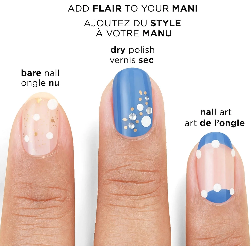 Salon Effects Nail Accents, Art Decals, Easy to Use, No Commitment, Use On Polish or Bare Nails, Mix and Match Different Styles