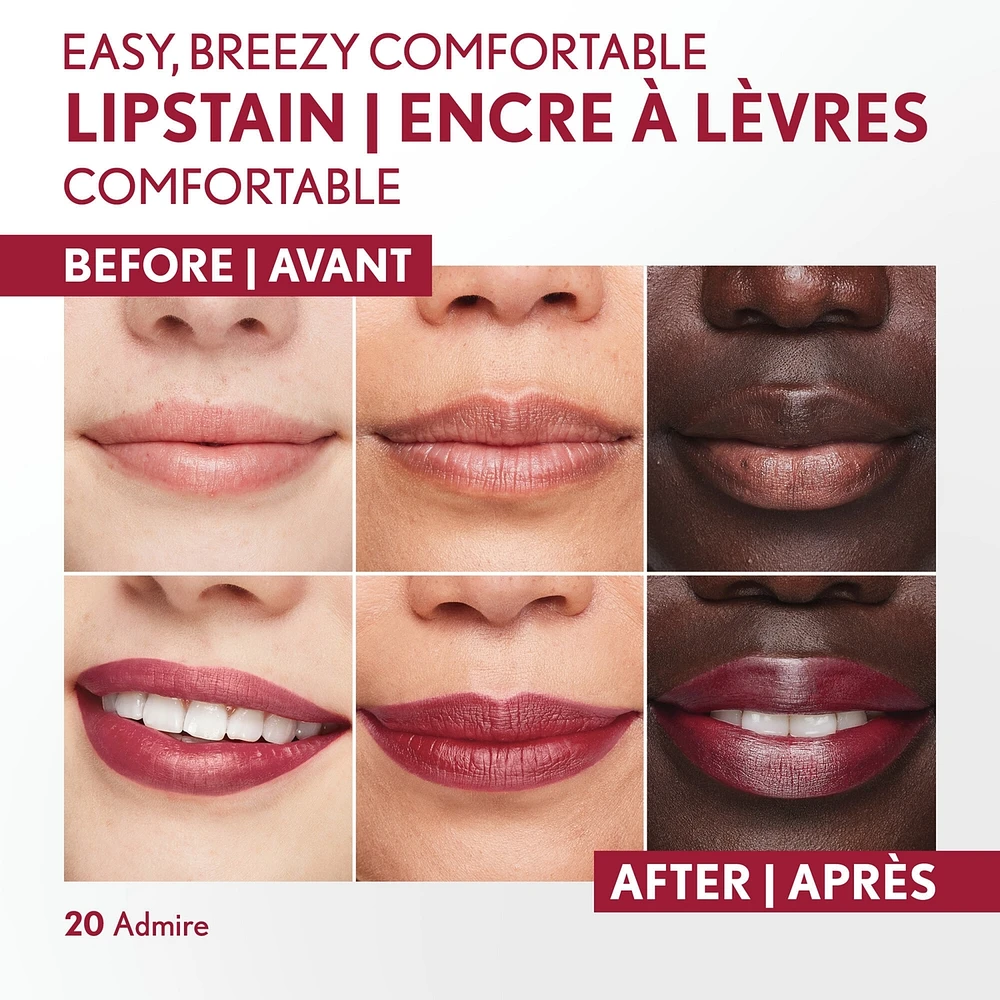 Outlast Lipstain, Smooth Application, Precise Pen-Like Tip, Transfer-Proof, Satin Stained Finish, Vegan Formula