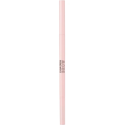 Clean Fresh Brow Nano Eyebrow Pencil, Ultra-Precise Tip, Waterproof, Transfer-Resistant, Built-In Spoolie, Vegan Formula
