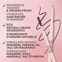 Clean Fresh Brow Nano Eyebrow Pencil, Ultra-Precise Tip, Waterproof, Transfer-Resistant, Built-In Spoolie, Vegan Formula