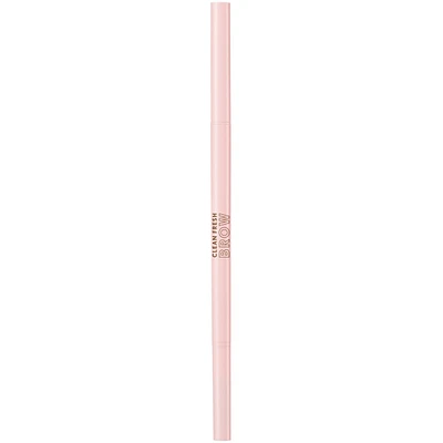Clean Fresh Brow Nano Eyebrow Pencil, Ultra-Precise Tip, Waterproof, Transfer-Resistant, Built-In Spoolie, Vegan Formula