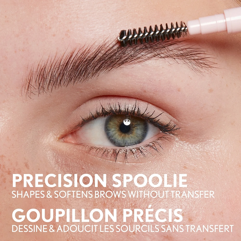 Clean Fresh Brow Nano Eyebrow Pencil, Ultra-Precise Tip, Waterproof, Transfer-Resistant, Built-In Spoolie, Vegan Formula