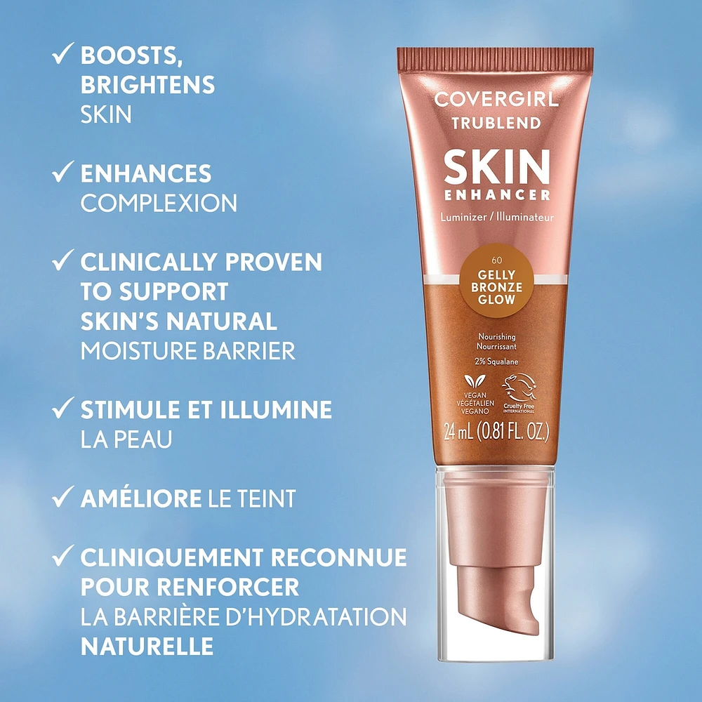 TruBlend Skin Enhancer, Luminizer, Healthy-Looking Glow, Flexible Coverage, Clean & Vegan, Water-Based Formula, For All Tones