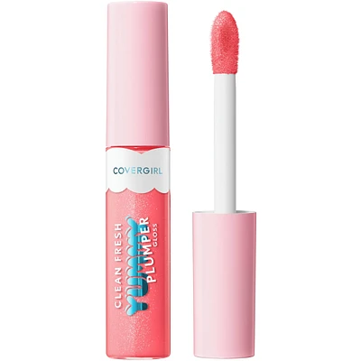 Clean Fresh Yummy Gloss, Plumper Shiny Vegan Formula, Volumizing Lip Plumper, Easy to Apply, Minty Flavor,