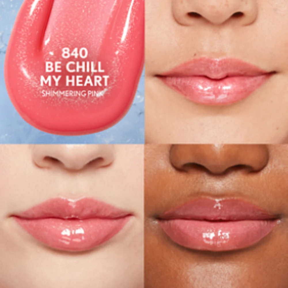 Clean Fresh Yummy Gloss, Plumper Shiny Vegan Formula, Volumizing Lip Plumper, Easy to Apply, Minty Flavor,