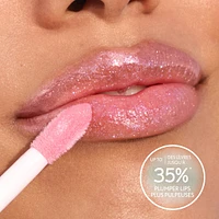 Clean Fresh Yummy Gloss, Plumper Shiny Vegan Formula, Volumizing Lip Plumper, Easy to Apply, Minty Flavor,