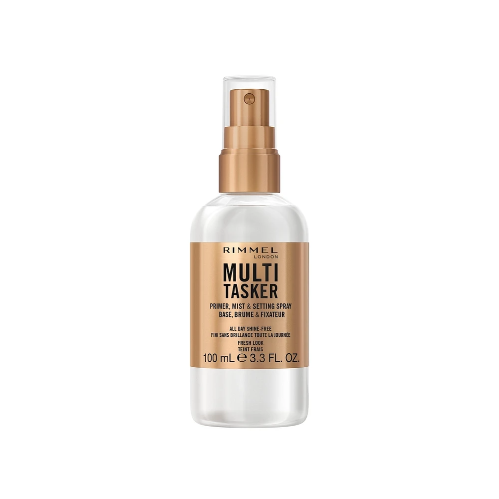 Multi Tasker Primer, Mist & Setting Spray, fini sans brillance, apprête le teint, rafraîchit la peau, pouvoir fixant toute la journée, formule végétalienne