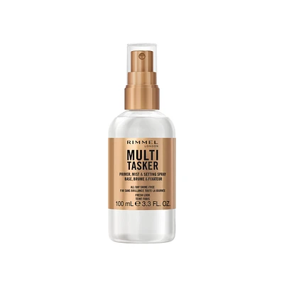 Multi Tasker Primer, Mist & Setting Spray, fini sans brillance, apprête le teint, rafraîchit la peau, pouvoir fixant toute la journée, formule végétalienne