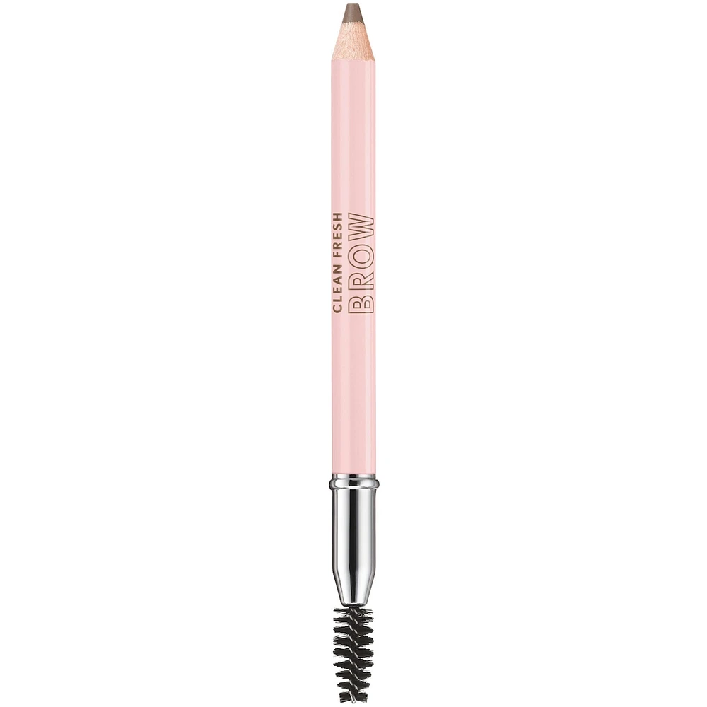 Clean Fresh Brow Eyebrow Pencil, Long-Lasting, Natural Looking, Vegan Formula, Easy to Apply, Pencil with Brush