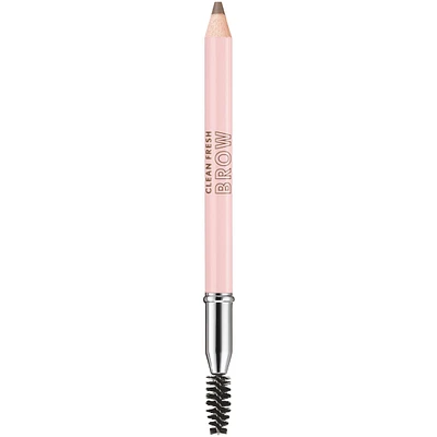 Clean Fresh Brow Eyebrow Pencil, Long-Lasting, Natural Looking, Vegan Formula, Easy to Apply, Pencil with Brush