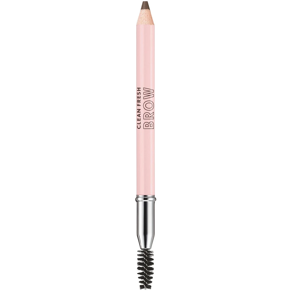 Clean Fresh Brow Eyebrow Pencil, Long-Lasting, Natural Looking, Vegan Formula, Easy to Apply, Pencil with Brush