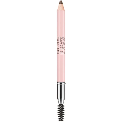 Clean Fresh Brow Eyebrow Pencil, Long-Lasting, Natural Looking, Vegan Formula, Easy to Apply, Pencil with Brush