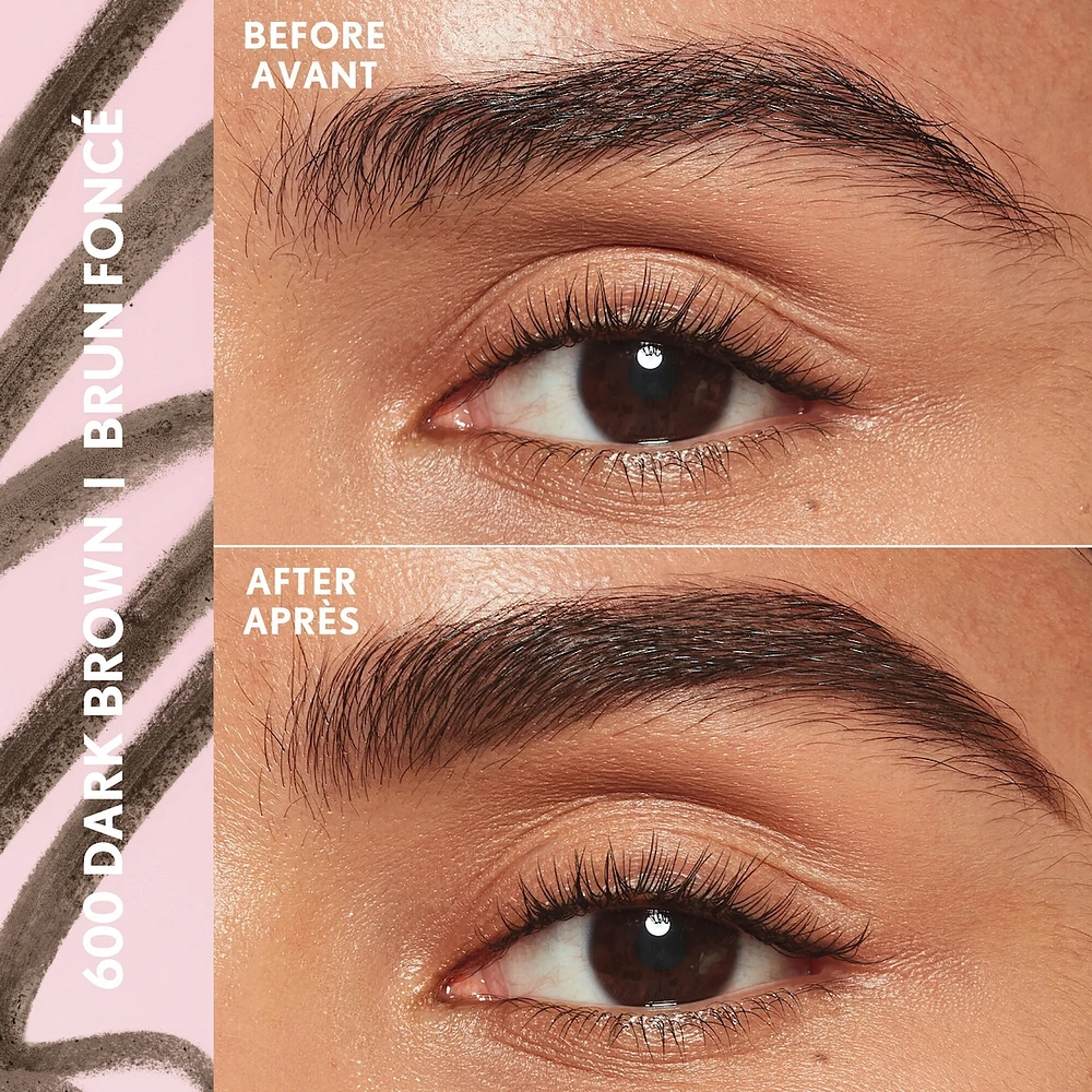 Clean Fresh Brow Eyebrow Pencil, Long-Lasting, Natural Looking, Vegan Formula, Easy to Apply, Pencil with Brush