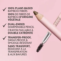 Clean Fresh Brow Eyebrow Pencil, Long-Lasting, Natural Looking, Vegan Formula, Easy to Apply, Pencil with Brush