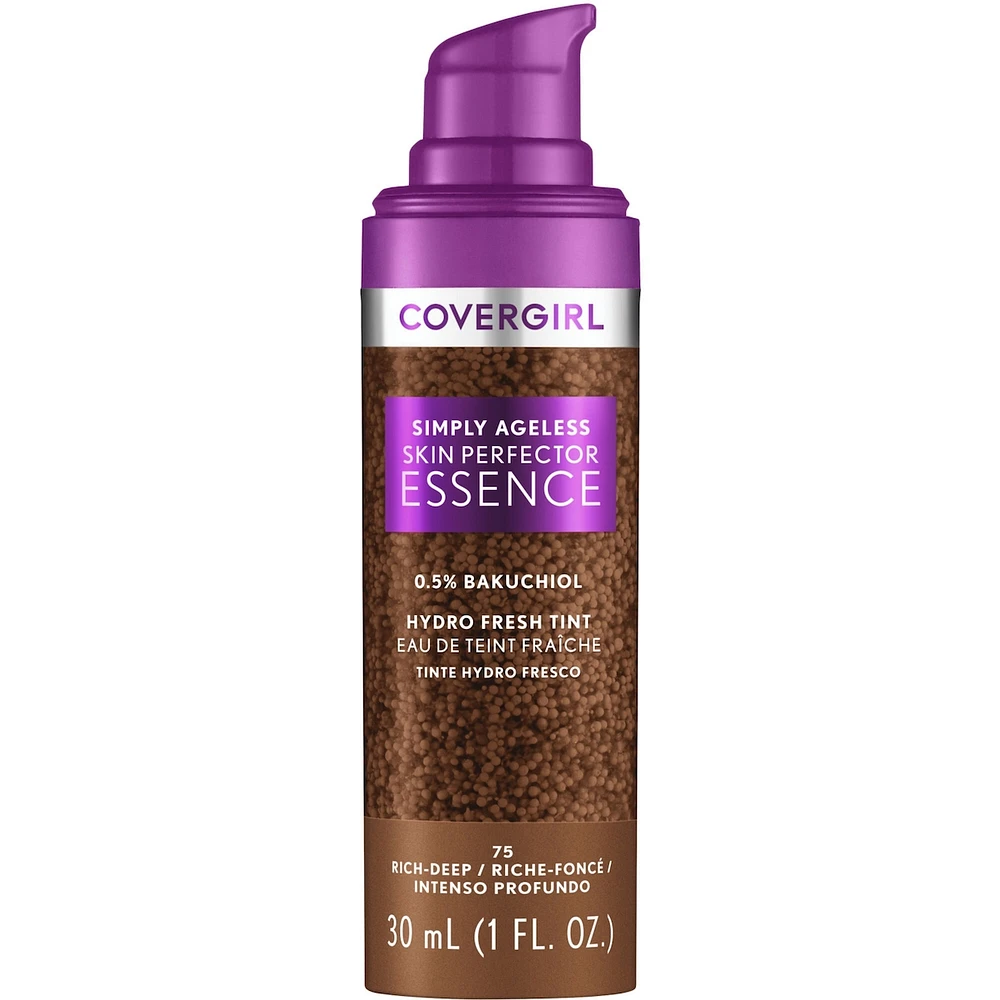 Simply Ageless Skin Perfector Essence Foundation, Sheer Tinted Perfector, Skincare Makeup Hybrid, Radiant Finish