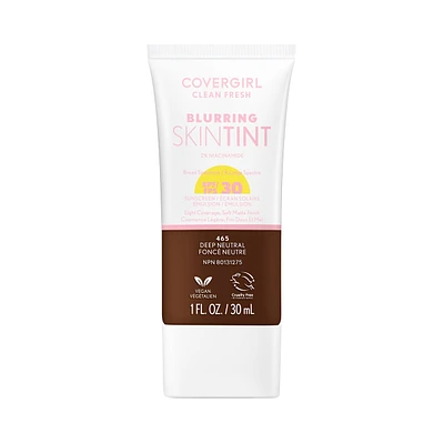 Clean Fresh Blurring Skin Tint, Liquid Foundation, Soft Matte Finish, Smooths, Brightens, Blurs Pores, Mineral Sunscreen, Vegan Formula