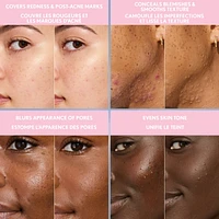 Fond de teint liquide Clean Fresh Blurring Skin Tint, Fini mat doux, Lisse, Illumine, Estompe les pores, Écran solaire minéral, Formule végétalienne