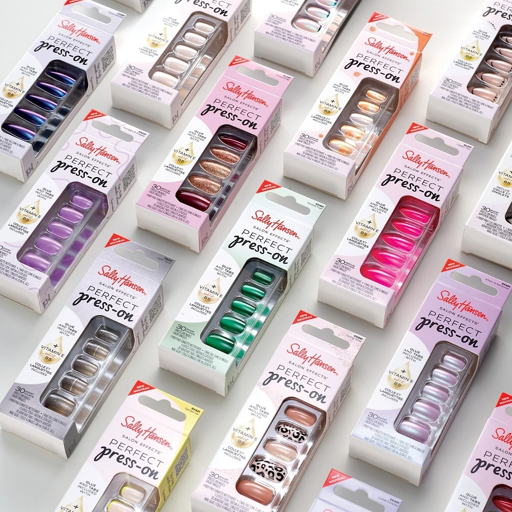 Salon Effects Perfect Press-On Nails, Non-Damaging Manicure, Easy to Apply