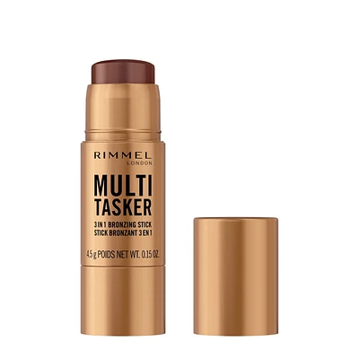 Multi Tasker stick bronzant, sculptant et contouring, tenue toute la journée, fini frais, maquillage végétalien