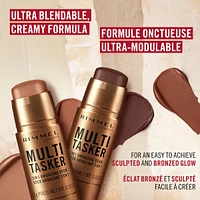 Multi Tasker stick bronzant, sculptant et contouring, tenue toute la journée, fini frais, maquillage végétalien