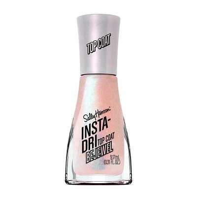 Insta-Dri® Nail Polish, Crystal Collection, instant glow up. 3-in-1 formula with built-in base and top coat. 1 Stroke, Coat Done. Dries 60 seconds