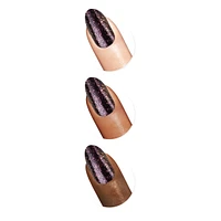 Insta-Dri® Nail Polish, Crystal Collection, instant glow up. 3-in-1 formula with built-in base and top coat. 1 Stroke, Coat Done. Dries 60 seconds