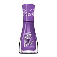 Insta-Dri® Syrup Nail Polish, 3-in-1 formula with a berry scent and built-in base top coat. 1 Stroke, Coat Done. Dries 60 seconds