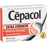 Cepacol® Extra Strength Sucrose Free Cherry, Sore Throat Lozenges, 16 ct