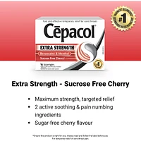 Cepacol® Extra Strength Sucrose Free Cherry, Sore Throat Lozenges, 16 ct