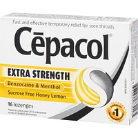 Cepacol® Extra Strength Sucrose Free Honey Lemon Value Pack, Sore Throat Lozenges