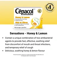Cepacol® Extra Strength Sucrose Free Honey Lemon Value Pack, Sore Throat Lozenges