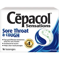 Cepacol® Sensations Sore Throat and Cough, Sore Throat Lozenges, 16 ct