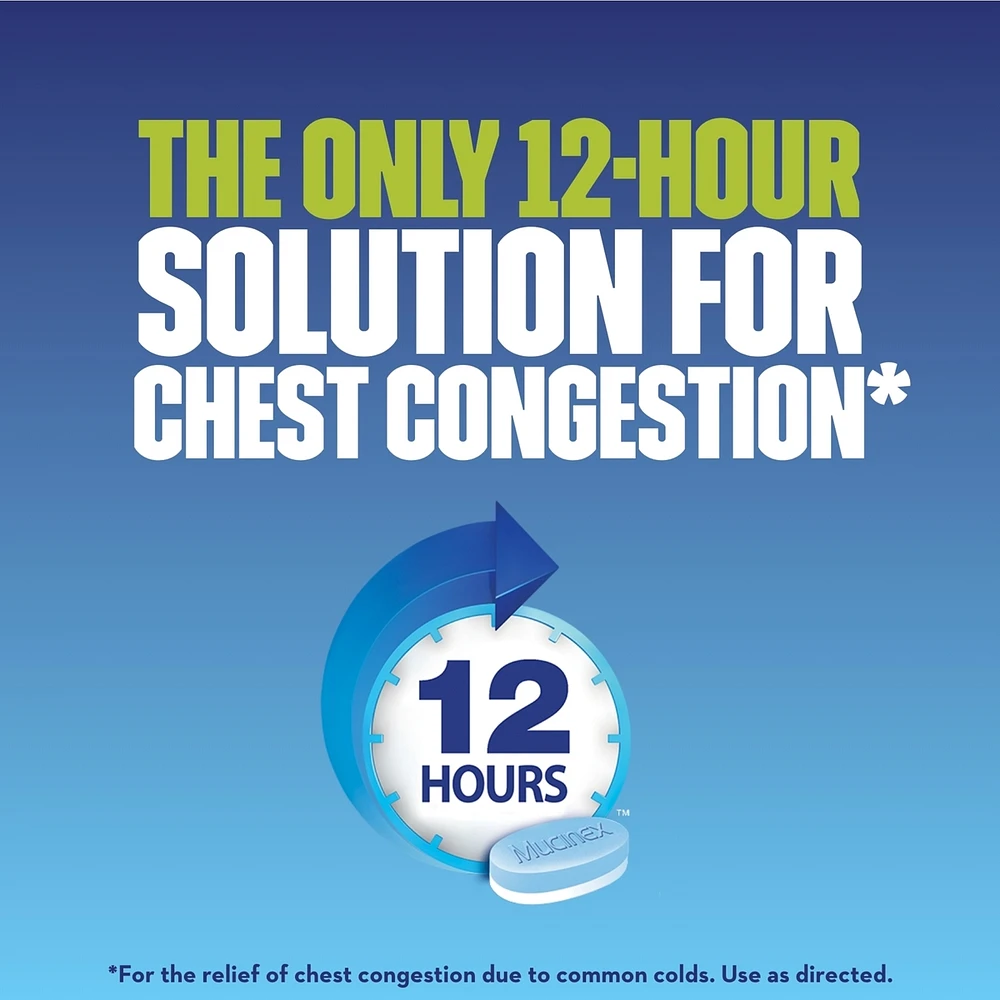 Chest Congestion Guaifenesin 600 mg Tablets Expectorant (Cough Medicine