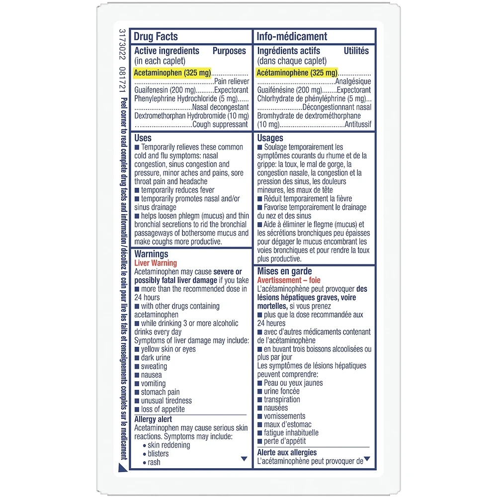 Multi-Action® Congestion, Cold & Cough Caplets