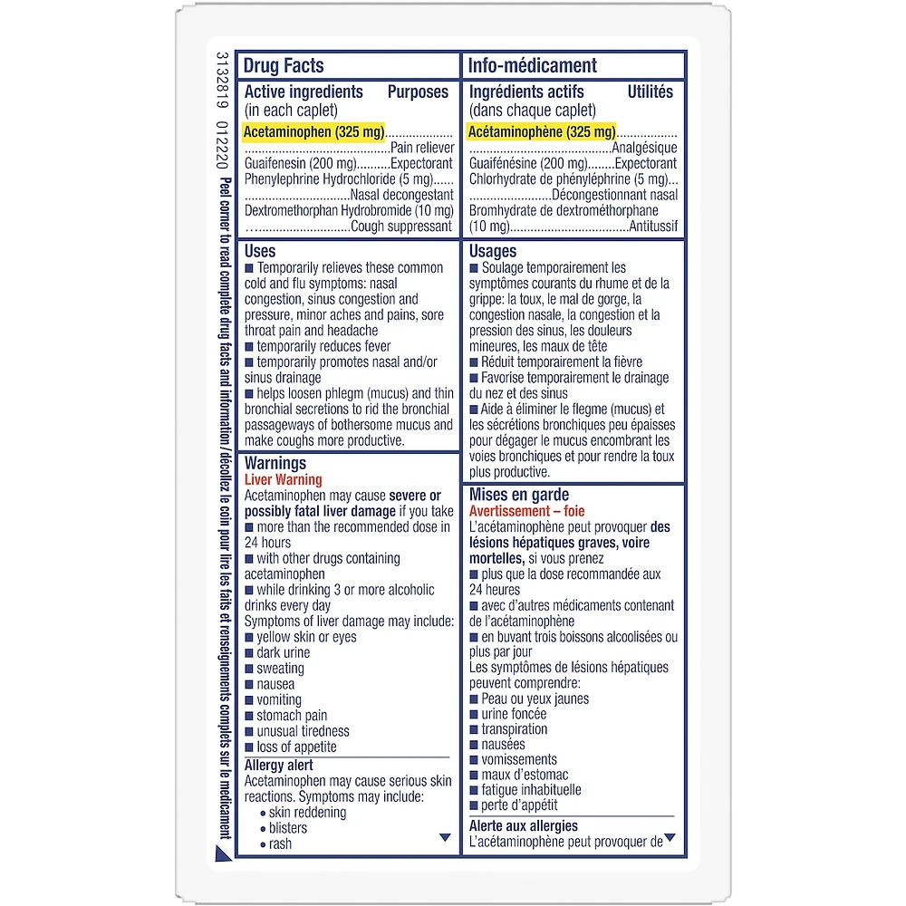 Multi-Action® Congestion, Cold & Cough Caplets