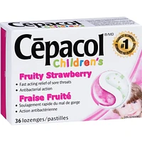 Cepacol® Children’s Fruity Strawberry, Sore Throat Lozenges, 36 ct