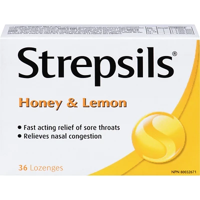 Strepsils® Honey & Lemon, 36 ct