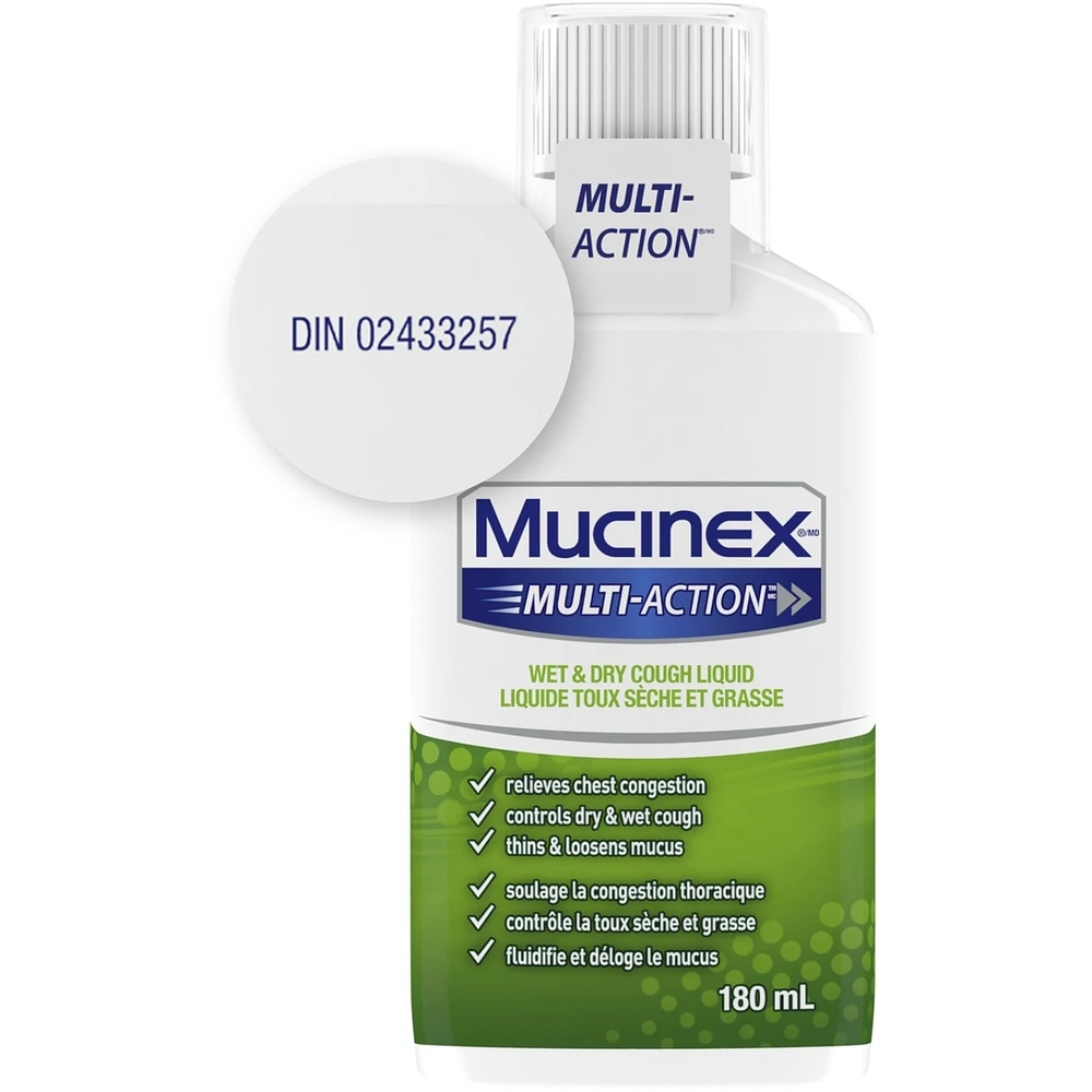 MUCINEX® MULTI-ACTION™ Wet & Dry Cough, Liquid, 180 mL