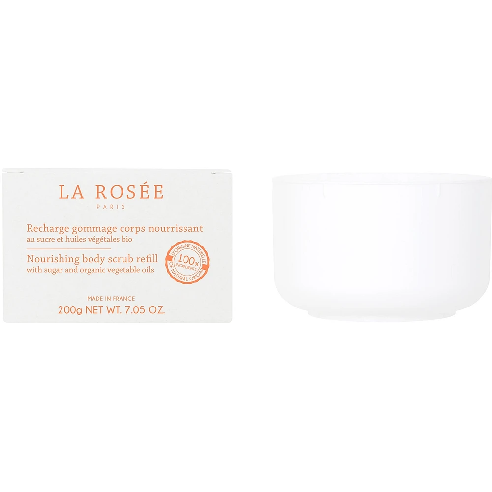 Nourishing body scrub refill with sugar and organic vegetal oils