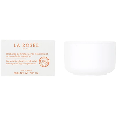 Nourishing body scrub refill with sugar and organic vegetal oils
