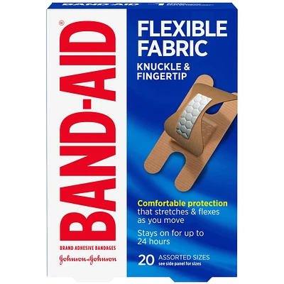 Flexible Fabric Adhesive Bandages, Knuckles & Fingertips