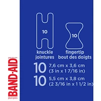 Flexible Fabric Adhesive Bandages, Knuckles & Fingertips