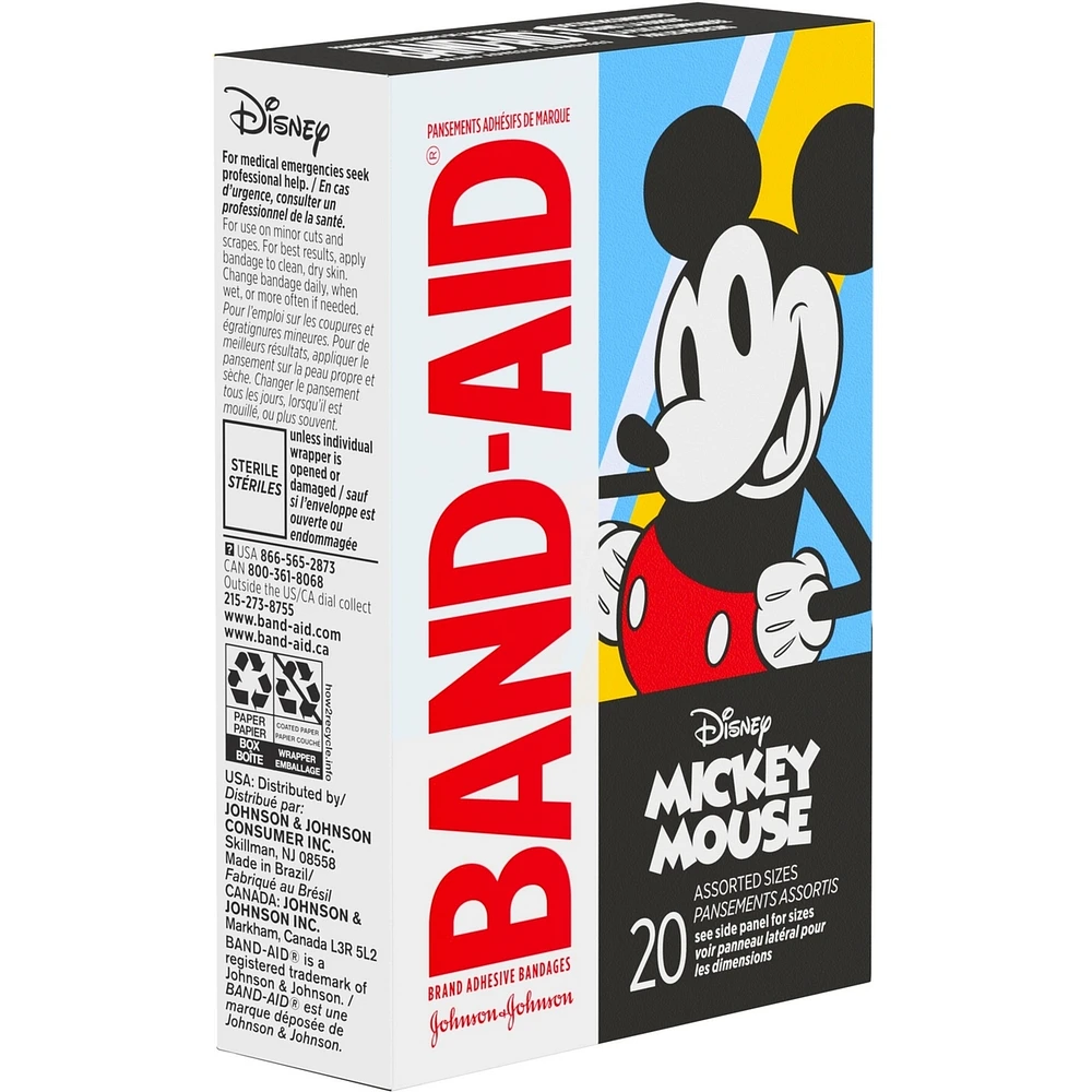 Adhesive Bandages for Kids, Disney Mickey Mouse