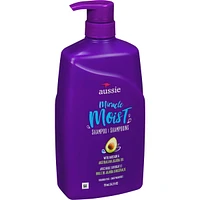 Aussie Paraben-Free Miracle Moist Shampoo w/ Avocado & Jojoba Oil For Dry Hair, 778 mL
