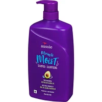 Aussie Paraben-Free Miracle Moist Shampoo w/ Avocado & Jojoba Oil For Dry Hair, 778 mL