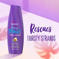 Aussie Paraben-Free Miracle Moist Shampoo w/ Avocado & Jojoba Oil For Dry Hair, 778 mL