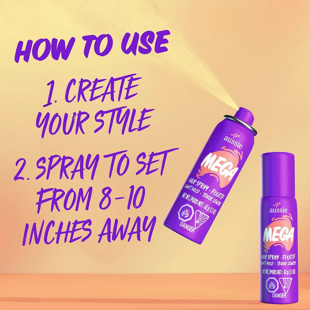 Mega Flexible Trial Hair Spray for Curly Hair, Straight Hair, and Wavy Hair