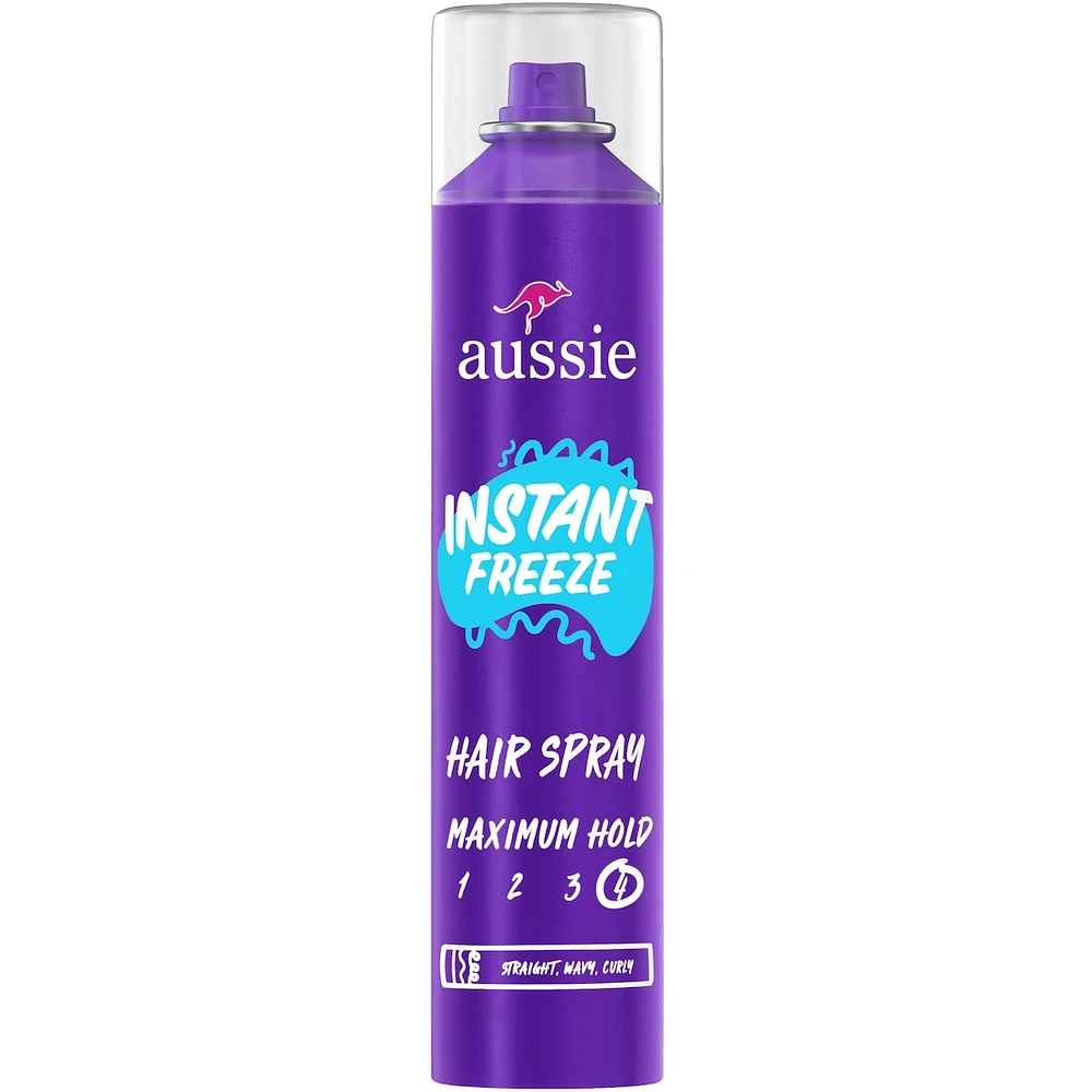 Instant Freeze Hair Spray for Curly Hair, Straight Hair, and Wavy Hair