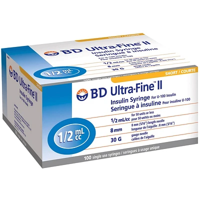 Ultra-Fine 0.5ML 30G 8MM Syringe (5/16")