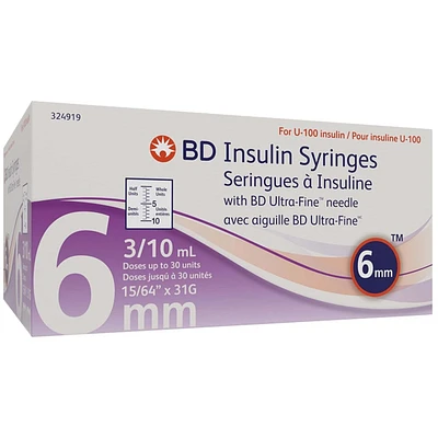 Ultra-Fine 0.3ML 31G 6MM Syringe